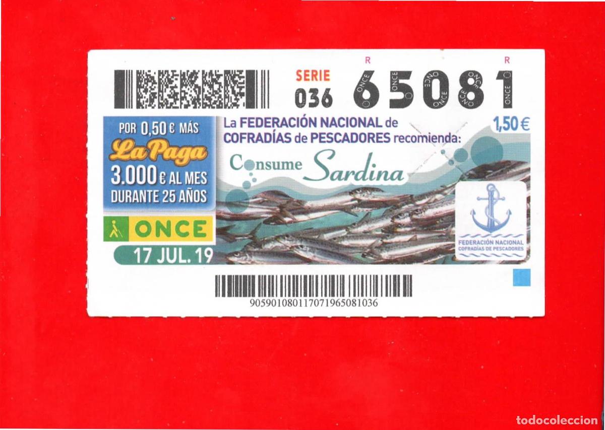 Cupones ONCE: CUPON de la ONCE - 2019 julio 19 - Foto 1