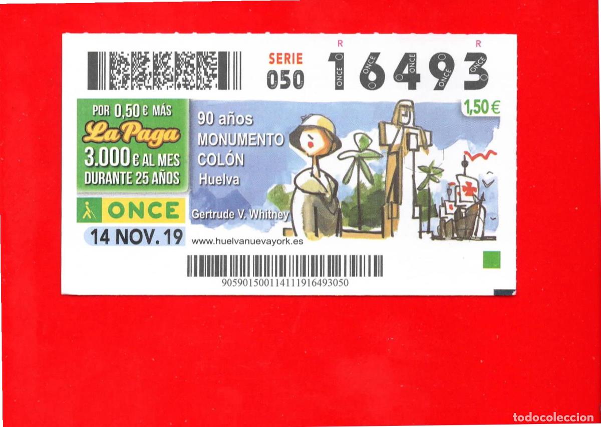 Cupones ONCE: CUPON de la ONCE - 2019 noviembre 14
