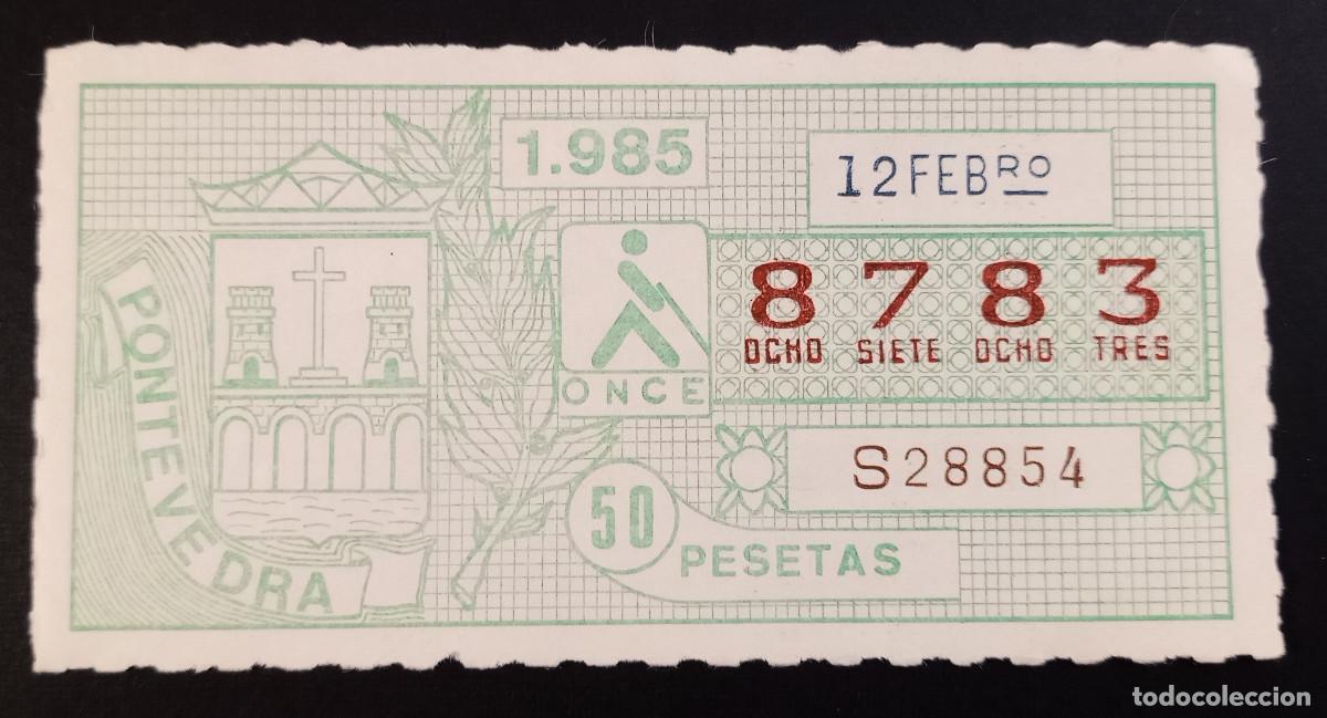 Cupones ONCE: CUP&Oacute;N ONCE - 12-ENERO-1985 - PONTEVEDRA