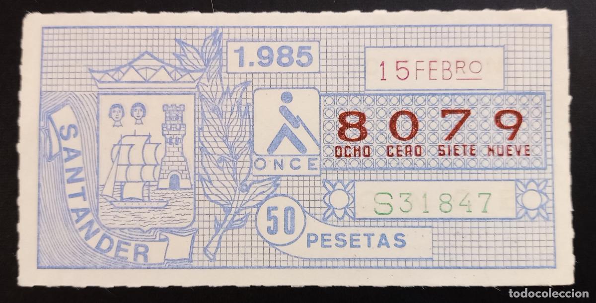 Cupones ONCE: CUP&Oacute;N ONCE - 15-ENERO-1985 - SANTANDER