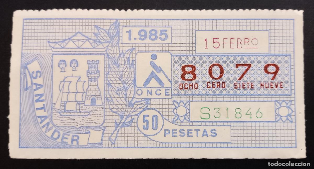 Cupones ONCE: CUP&Oacute;N ONCE - 15-ENERO-1985 - SANTANDER