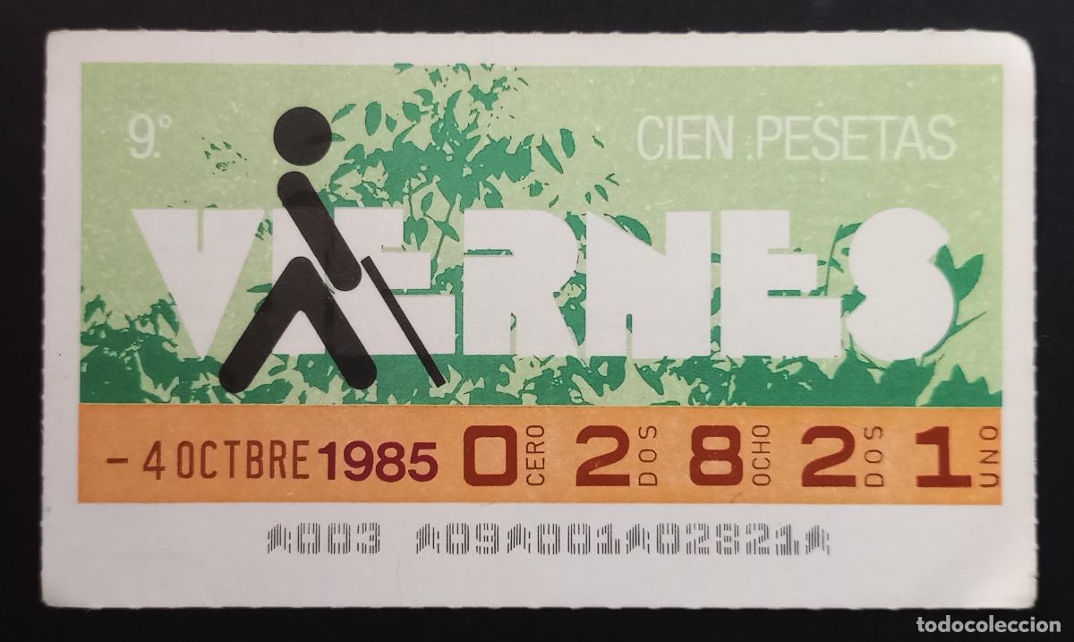 Cupones ONCE: CUP&Oacute;N ONCE - 4-OCTUBRE-1985