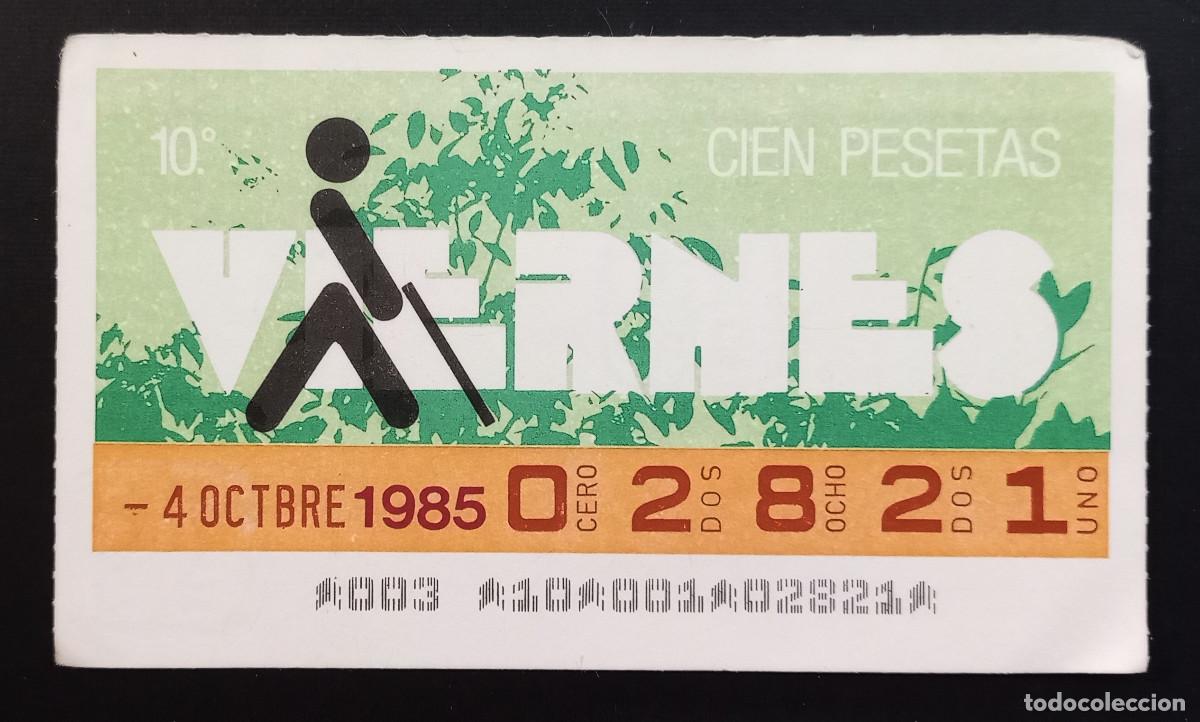 Cupones ONCE: CUP&Oacute;N ONCE - 4-OCTUBRE-1985