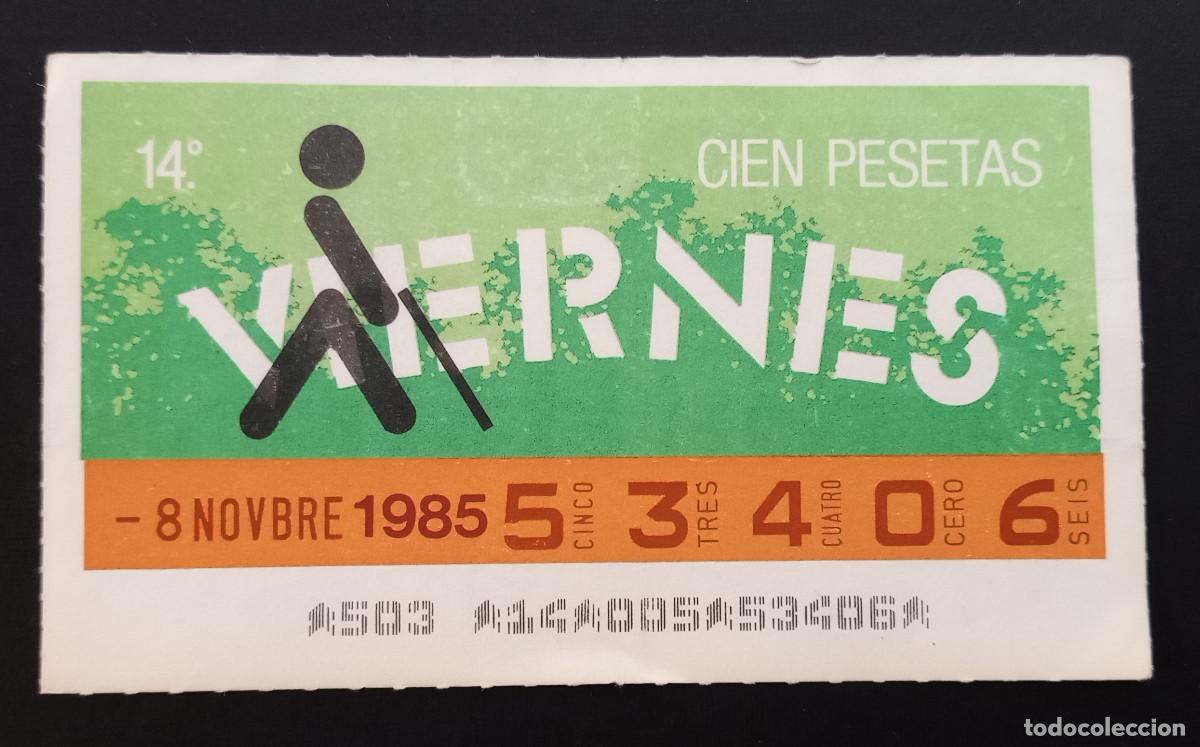 Cupones ONCE: CUP&Oacute;N ONCE - 8-NOVIEMBRE-1985