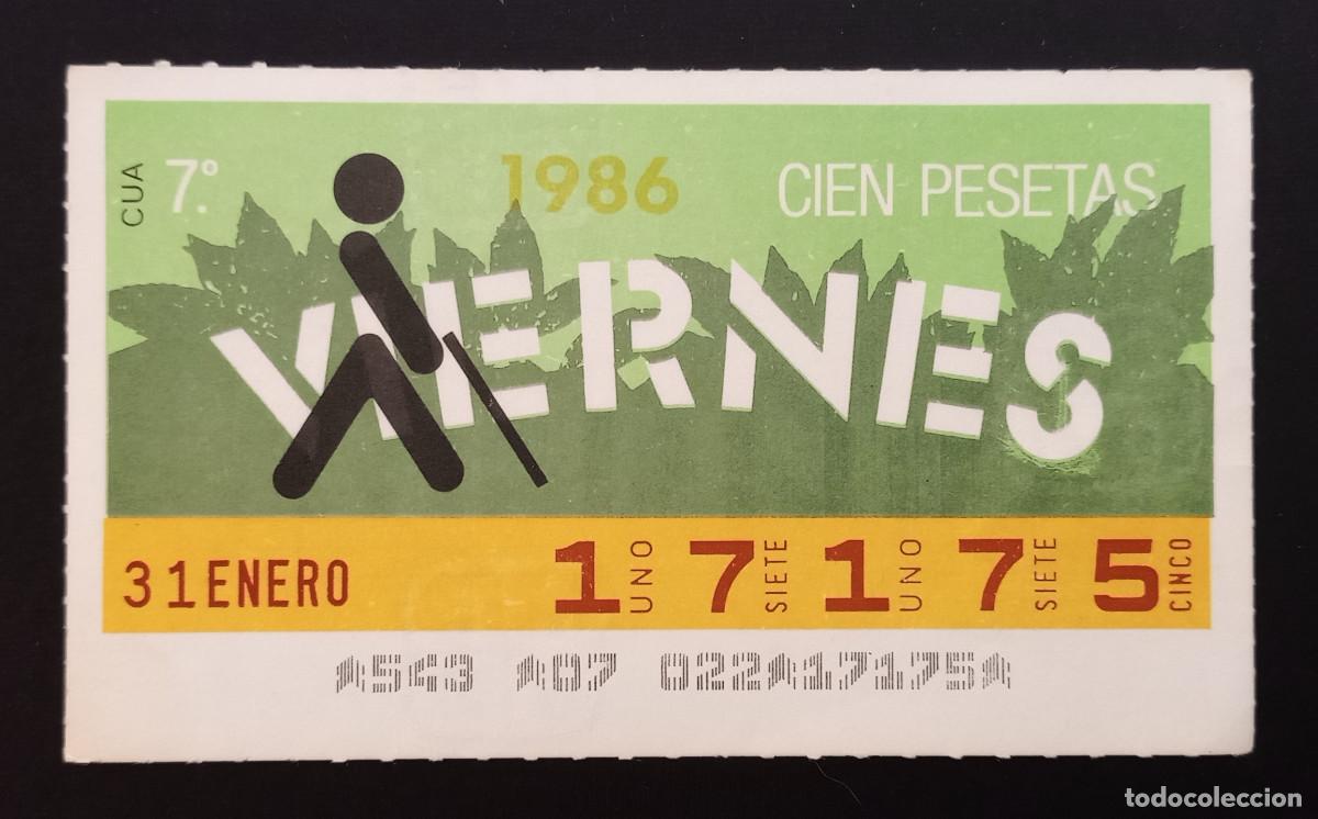 Cupones ONCE: CUP&Oacute;N ONCE - 31-ENERO-1986 - CUA - Foto 1