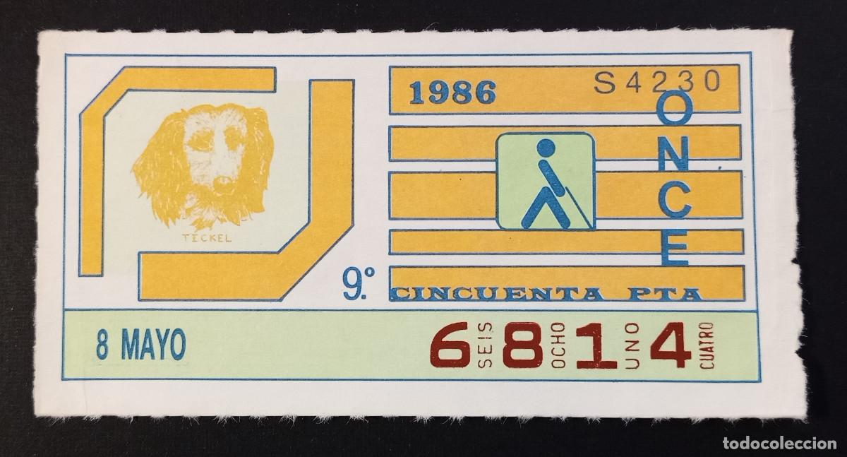 Cupones ONCE: CUP&Oacute;N ONCE - 8-MAYO-1986 - Foto 1