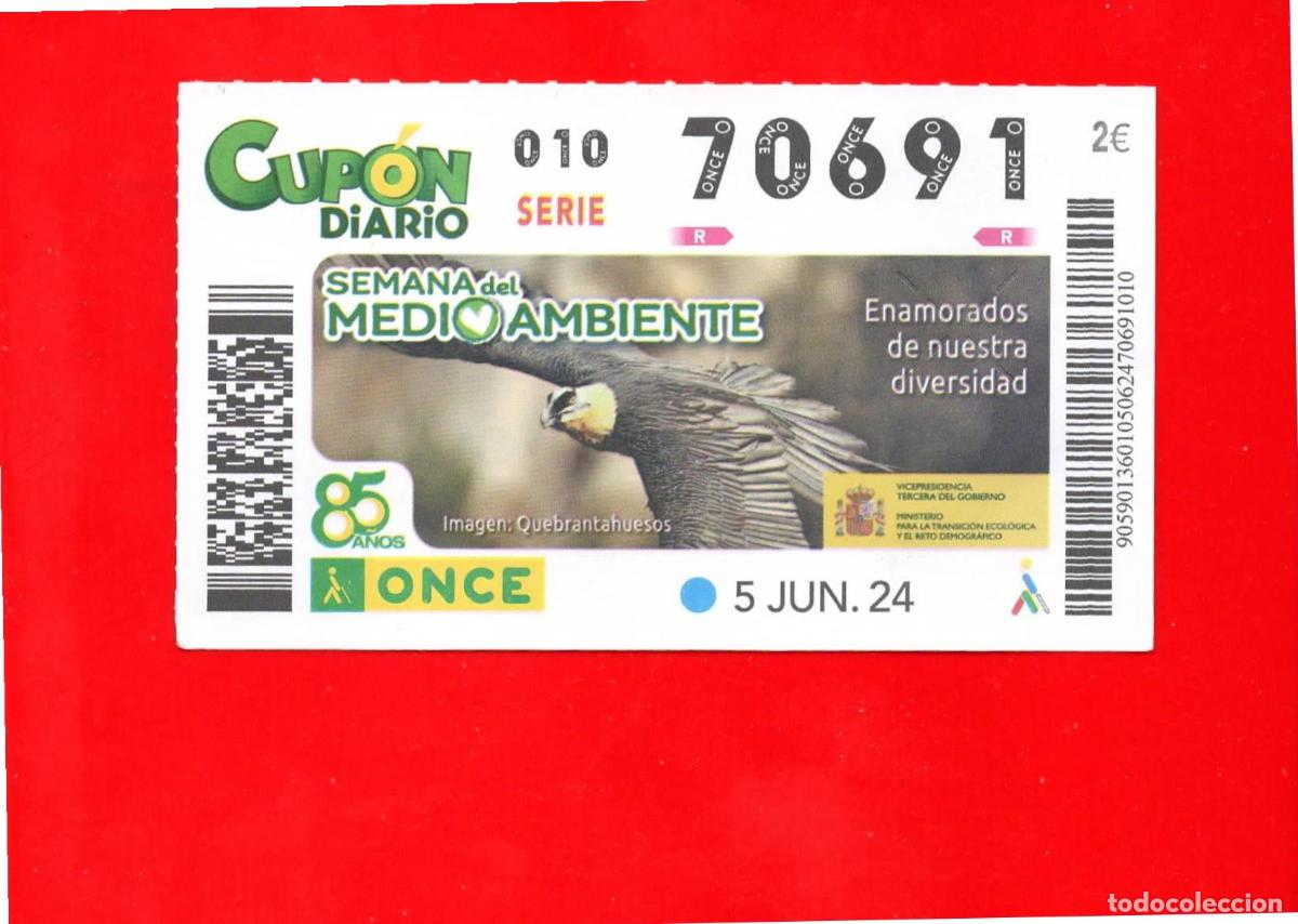 Bilhetes ONCE: CUPON de la ONCE - 05 junio 2024