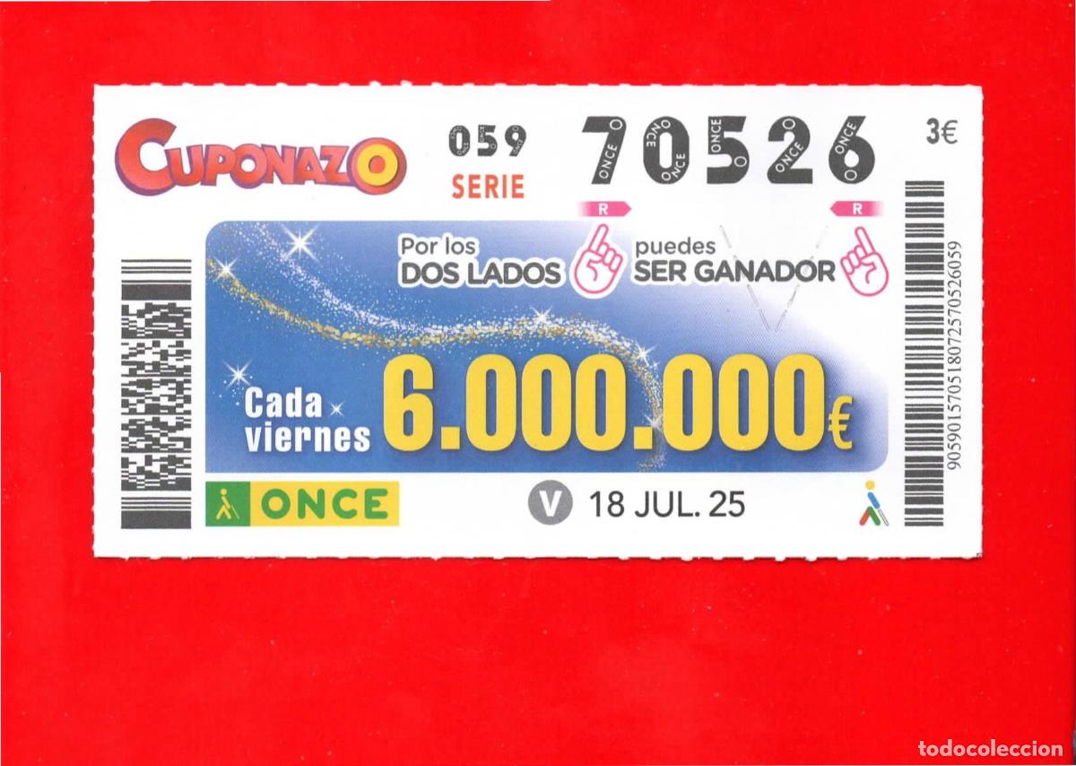 Cupones ONCE: CUPON de la ONCE - 18 julio 2025 - Foto 1