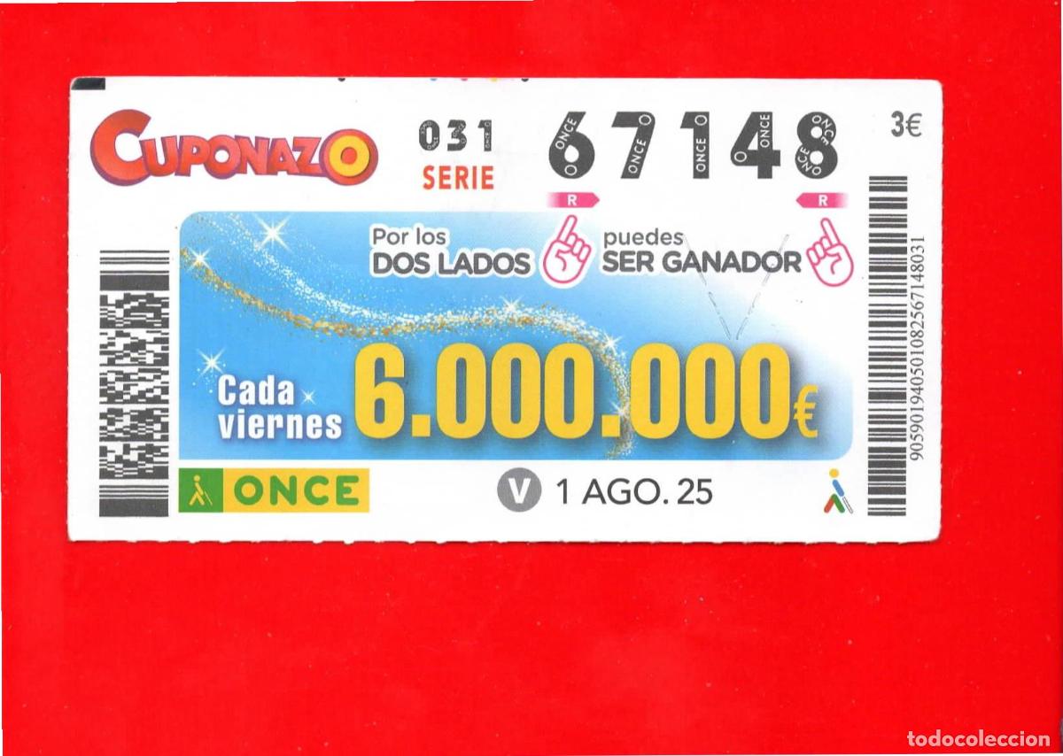 Cupones ONCE: CUPON de la ONCE - 01 agosto 2025 - Foto 1