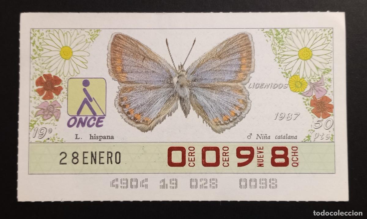 Cupones ONCE: CUP&Oacute;N ONCE - 28-ENERO-1987 - LICENIDOS, NI&Ntilde;A CATALANA