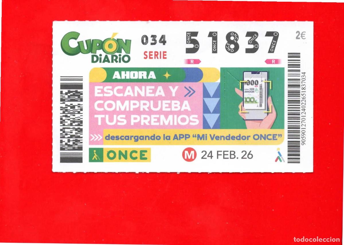 Cupones ONCE: Cup&oacute;n ONCE - 24 febrero 2026 - Foto 1