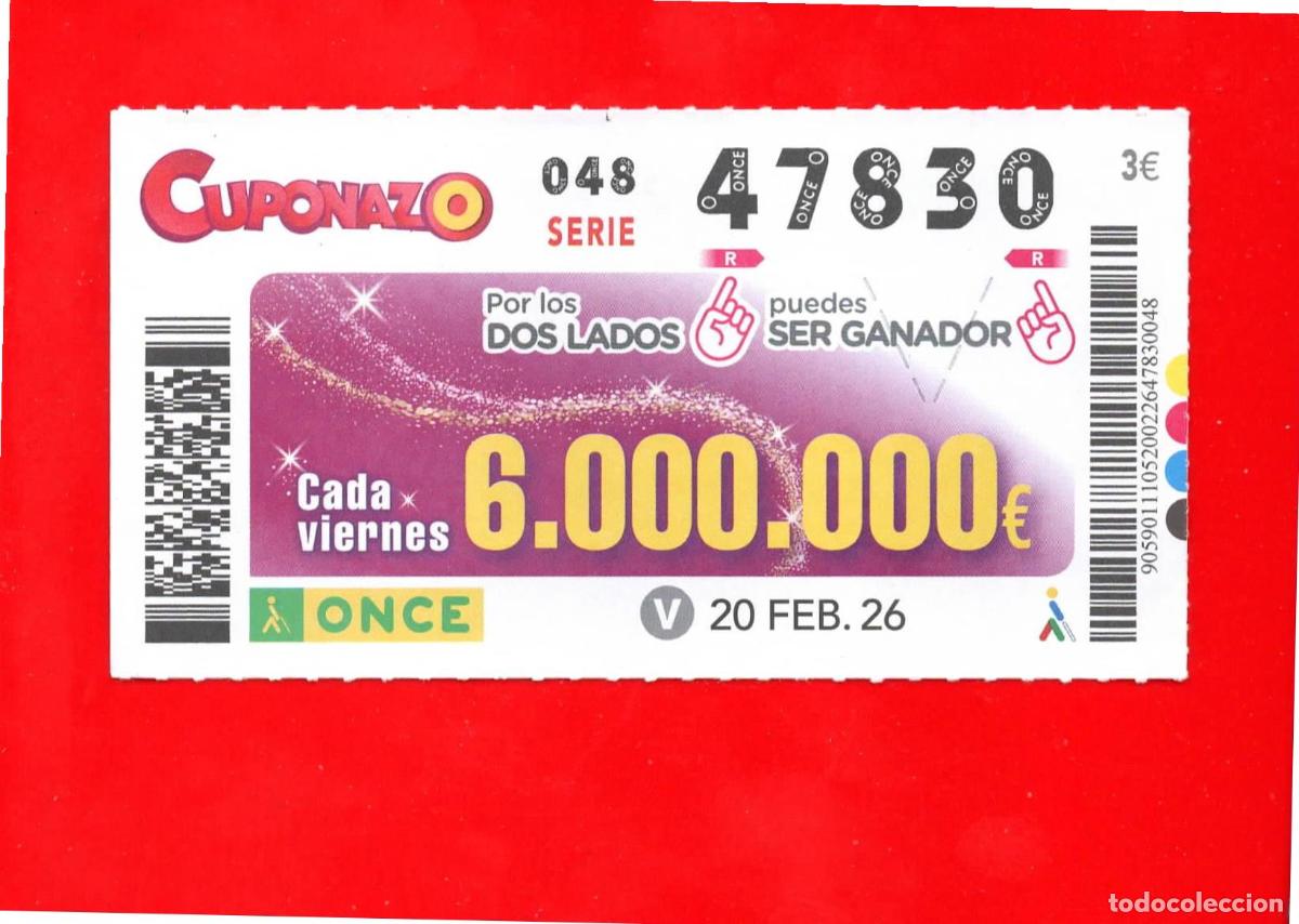 Cupones ONCE: Cup&oacute;n ONCE - 20 febrero 2026 - Foto 1