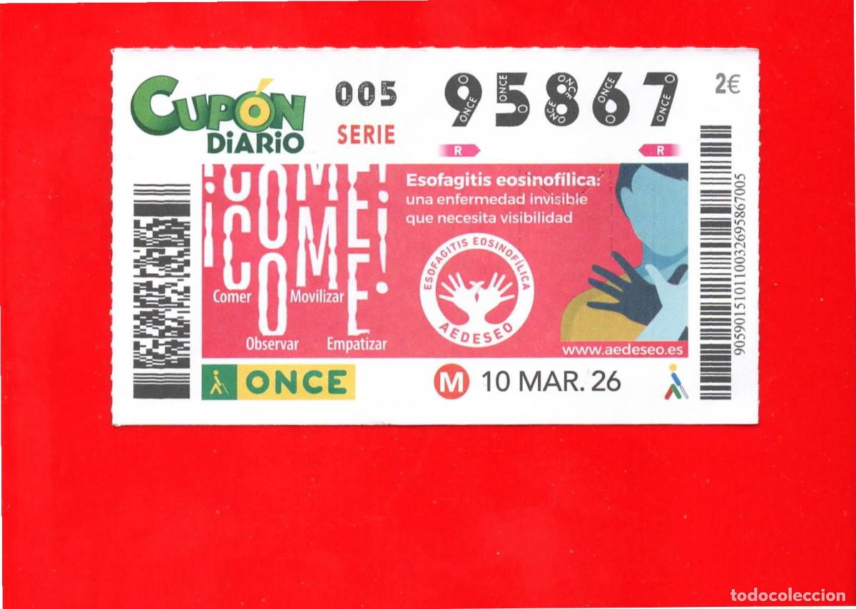 Cupones ONCE: Cup&oacute;n ONCE - 10 marzo 2026 - Foto 1