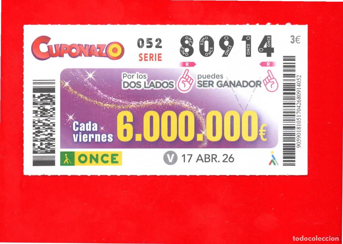Cupones ONCE: Cup&oacute;n ONCE - 17 abril 2026 - Foto 1