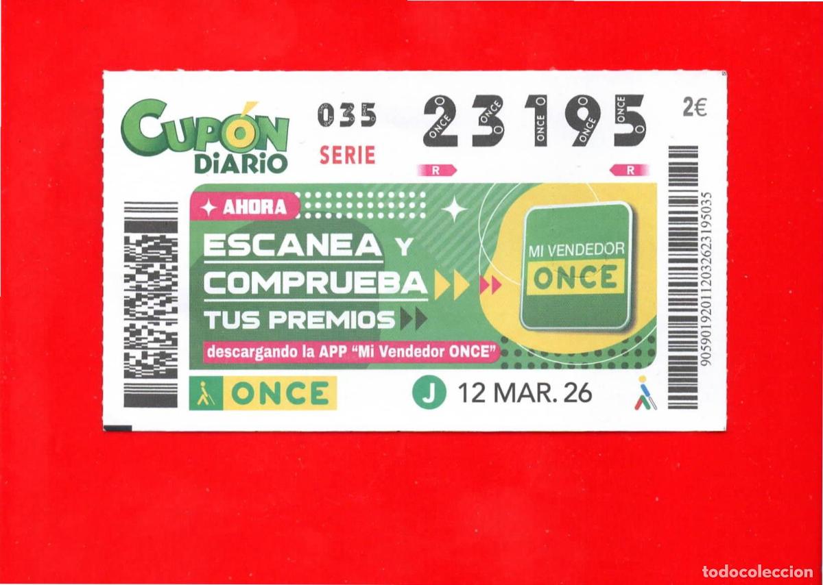 Cupones ONCE: Cup&oacute;n ONCE - 12 marzo 2026 - Foto 1