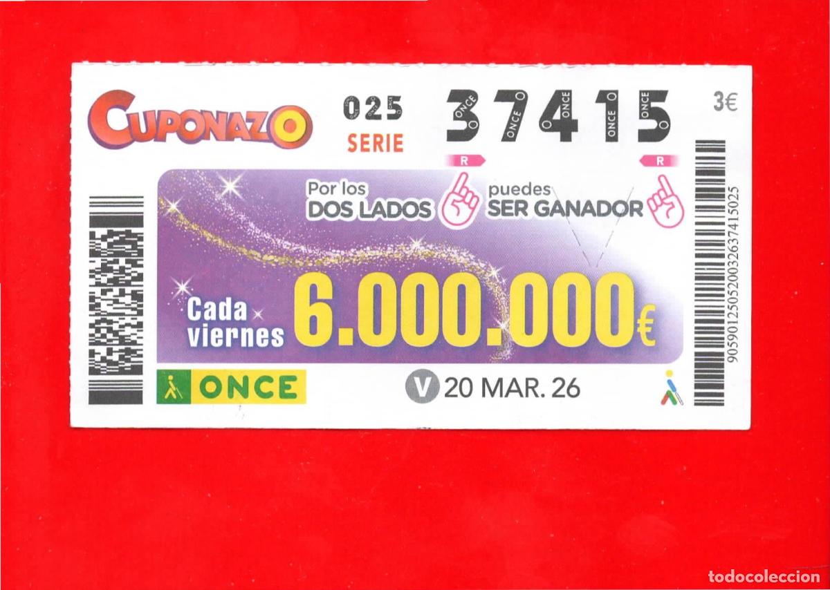 Cupones ONCE: Cup&oacute;n ONCE - 20 marzo 2026 - Foto 1