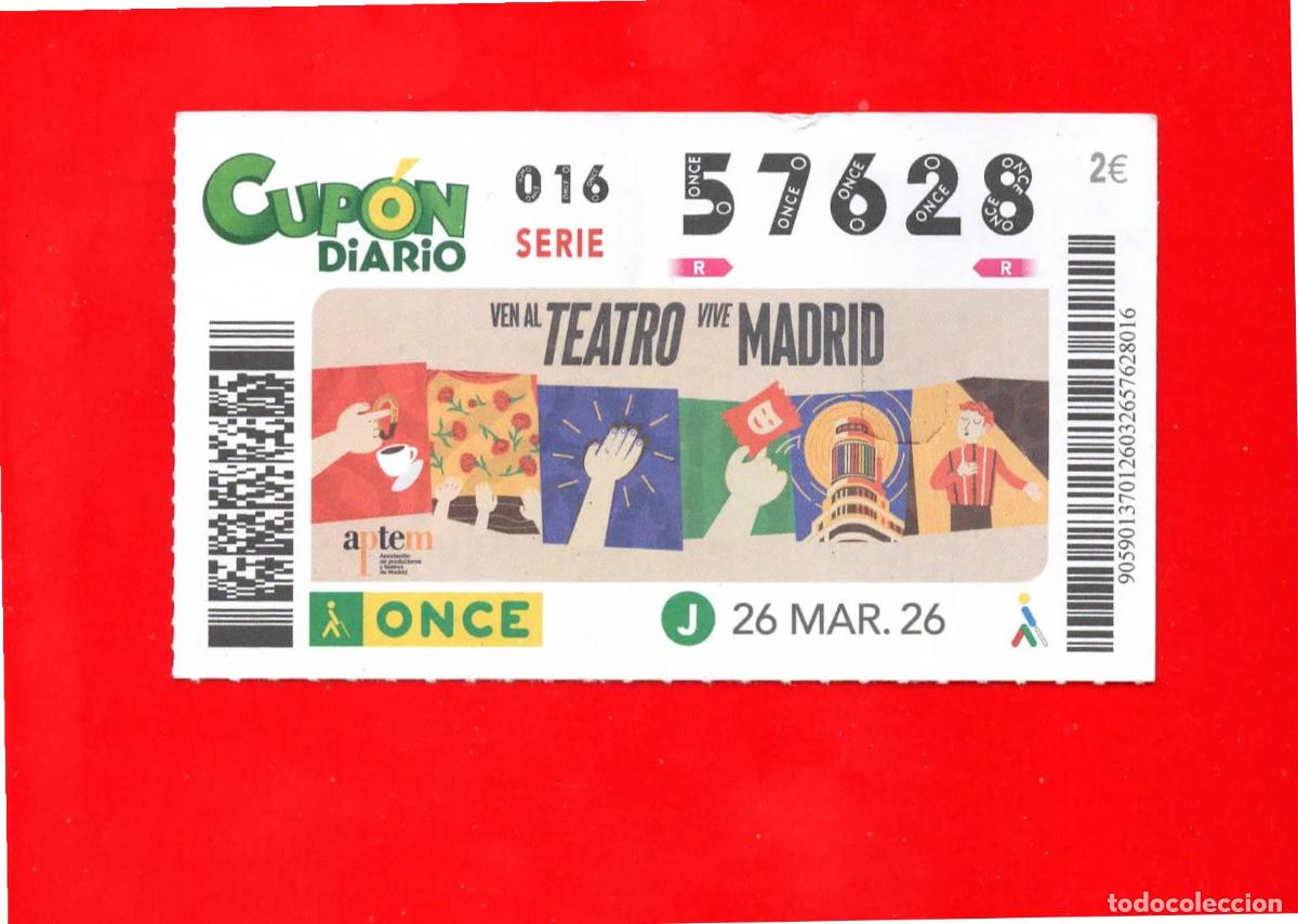 Cupones ONCE: Cup&oacute;n ONCE - 26 marzo 2026 - Foto 1