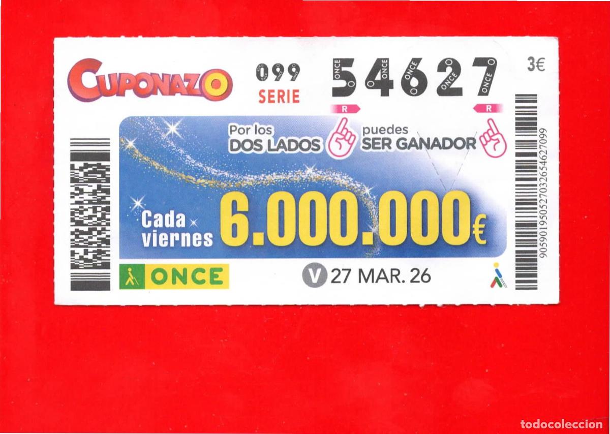 Cupones ONCE: Cup&oacute;n ONCE - 27 marzo 2026 - Foto 1