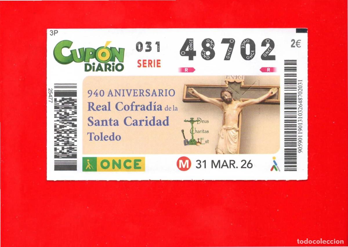 Cupones ONCE: Cup&oacute;n ONCE - 31 marzo 2026