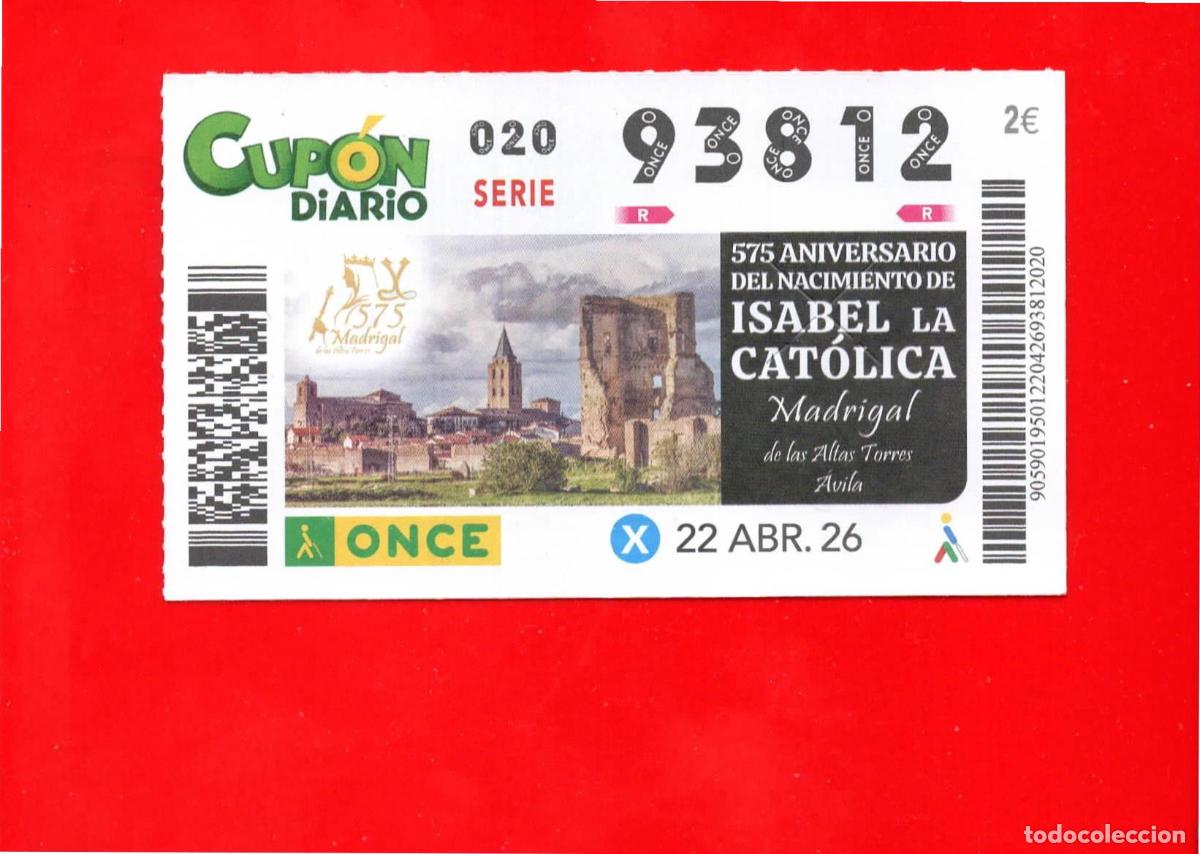Cupones ONCE: Cup&oacute;n ONCE - 22 abril 2026 - Foto 1