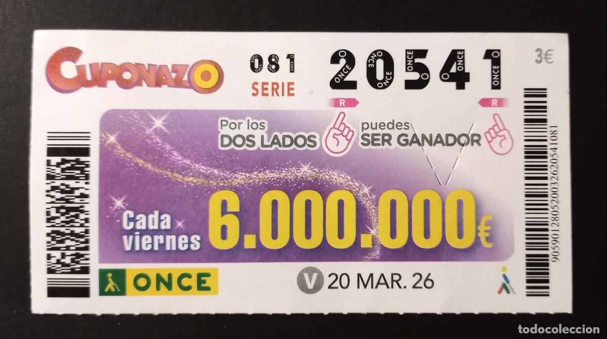 Cupones ONCE: CUP&Oacute;N ONCE - 20-MARZO-2026 - CUPONAZO - Foto 1