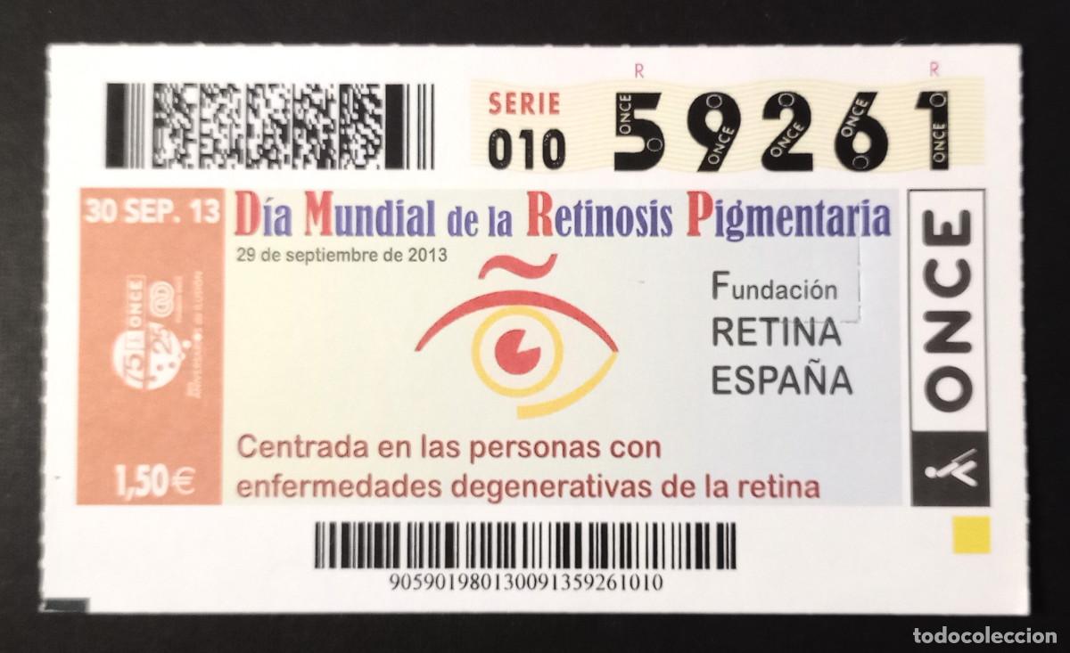 Cupones ONCE: CUP&Oacute;N ONCE - 30-SEPTIEMBRE-2013 - DIA MUNDIAL DE LA RETINOSIS PIGMENTARIA