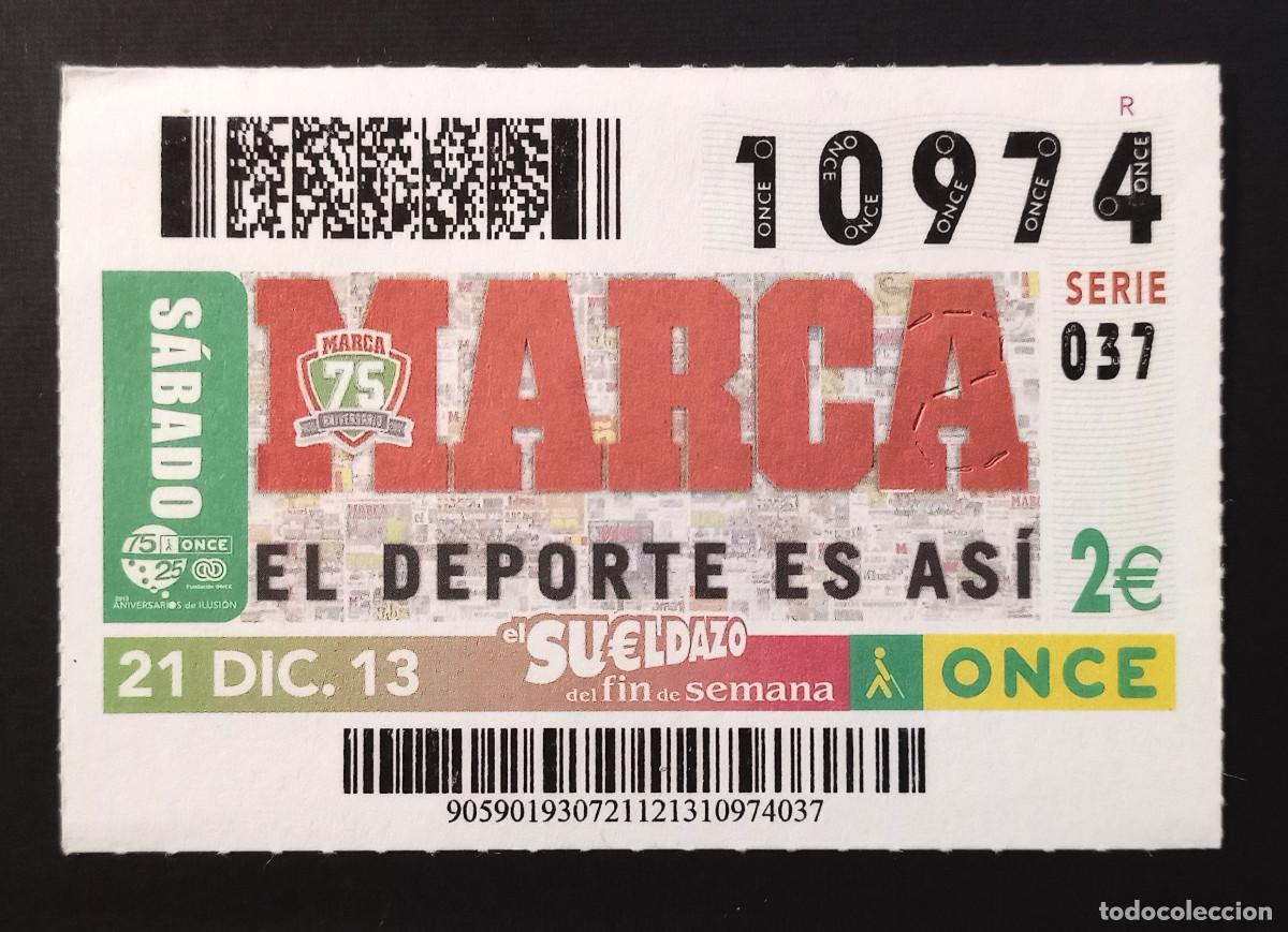 Cupones ONCE: CUP&Oacute;N ONCE - 19-DICIEMBRE-2013 - MARCA, EL DEPORTE ES AS&Iacute;