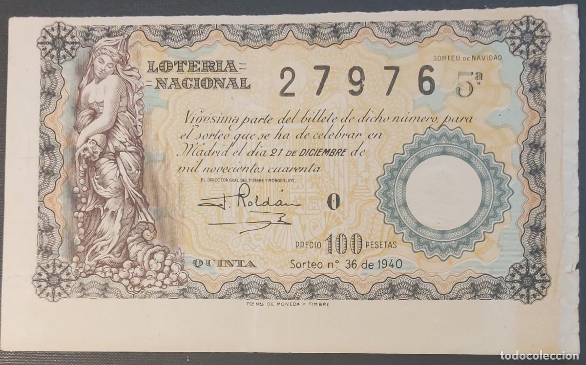 Cupones ONCE: D&Eacute;CIMO LOTER&Iacute;A DE NAVIDAD 21 DICIEMBRE DE 1940