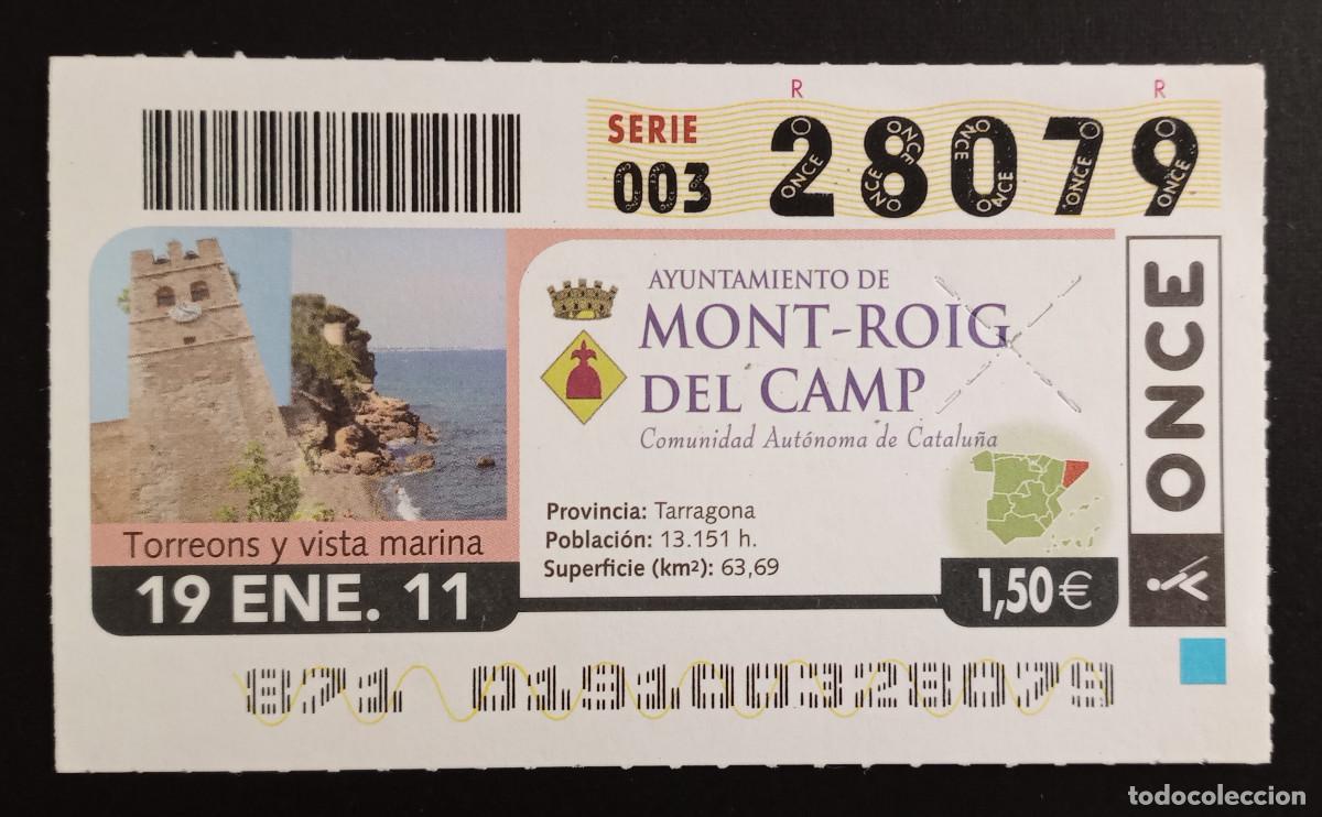 Cupones ONCE: CUP&Oacute;N ONCE - 19-ENERO-2011 - AYUNTAMIENTO DE MONT-ROIG DEL CAMP