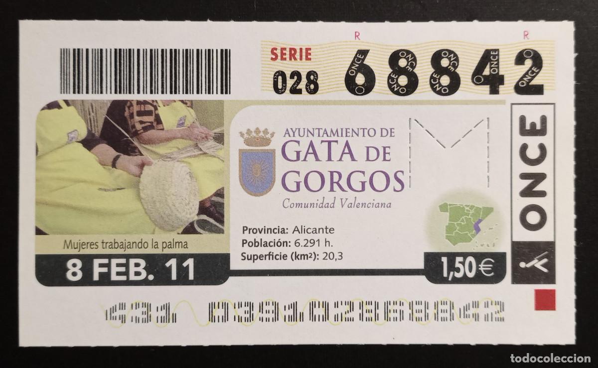 Cupones ONCE: CUP&Oacute;N ONCE - 8-FEBRERO-2011 - AYUNTAMIENTO DE GATA DE GORGOS