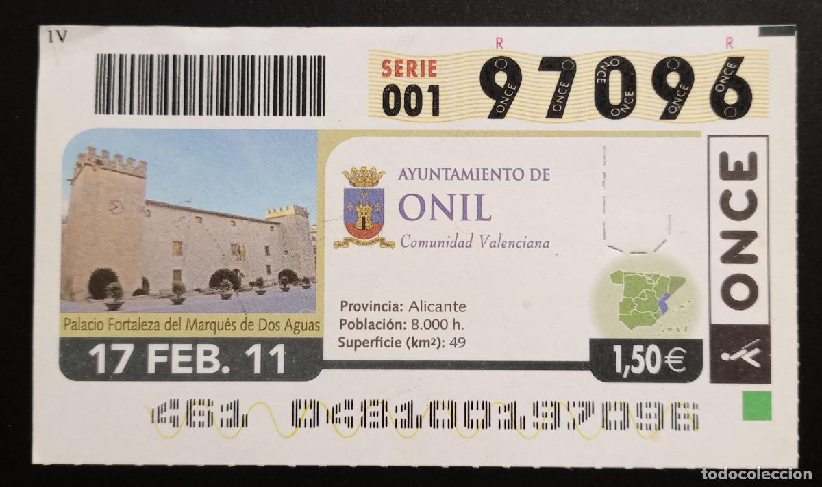Cupones ONCE: CUP&Oacute;N ONCE - 17-FEBRERO-2011 - AYUNTAMIENTO DE ONIL