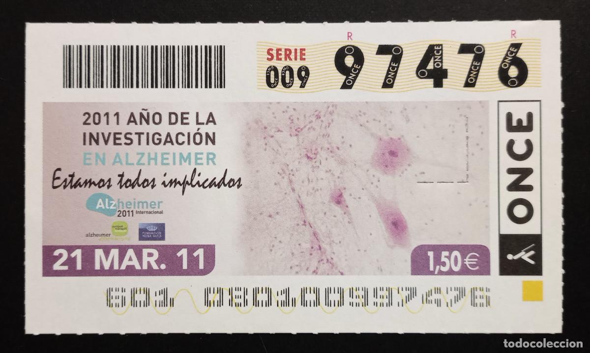 Cupones ONCE: CUP&Oacute;N ONCE - 21-MARZO-2011 - A&Ntilde;O DE LA INVESTIGACI&Oacute;N EN ALZHEIMER