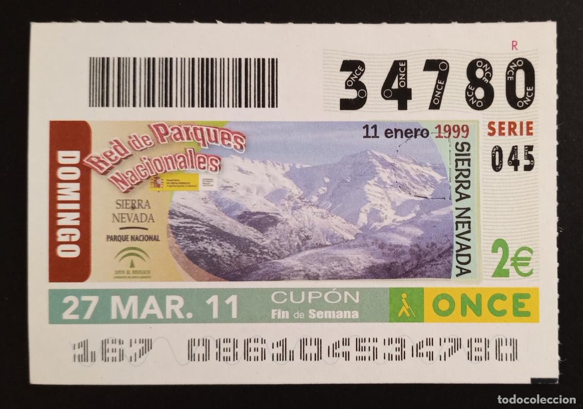 Cupones ONCE: CUP&Oacute;N ONCE - 27-MARZO-2011 - PARQUES NACIONALES, SIERRA NEVADA