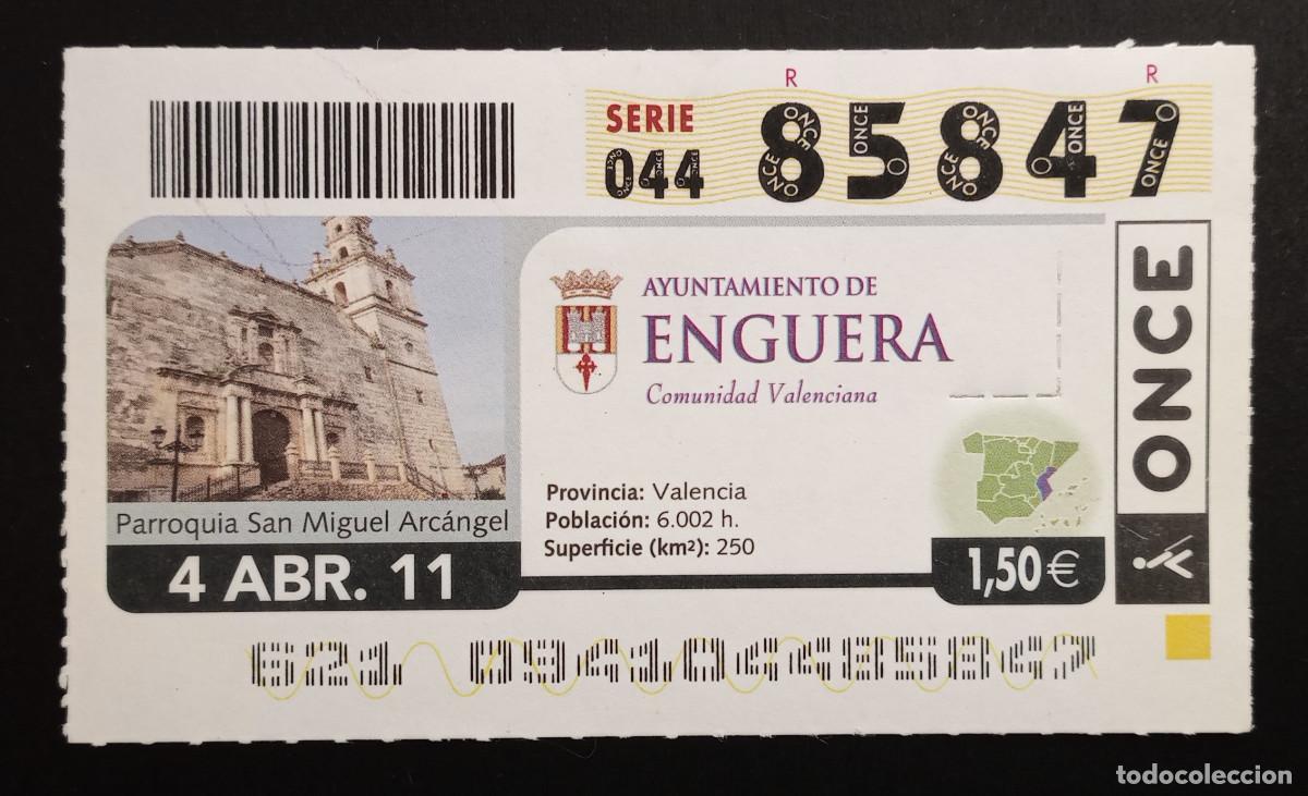 Cupones ONCE: CUP&Oacute;N ONCE - 4-ABRIL-2011 - AYUNTAMIENTO DE ENGUERA