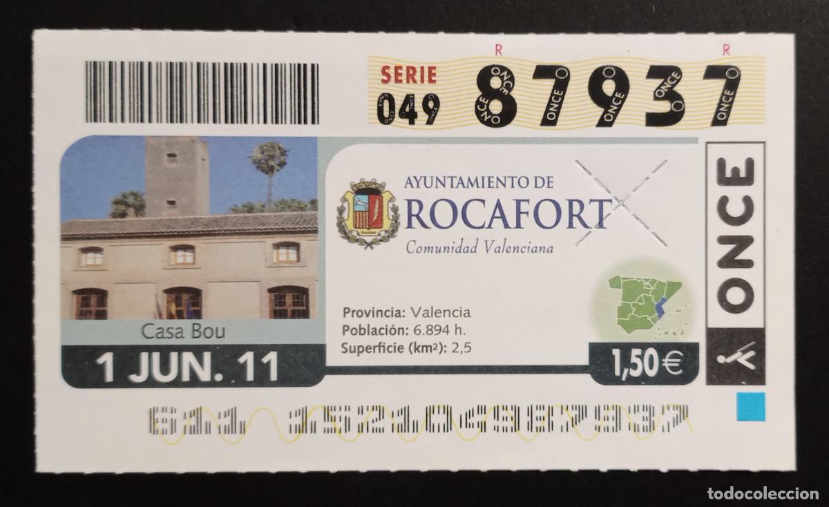 Cupones ONCE: CUP&Oacute;N ONCE - 1-JUNIO-2011 - AYUNTAMIENTO DE ROCAFORT