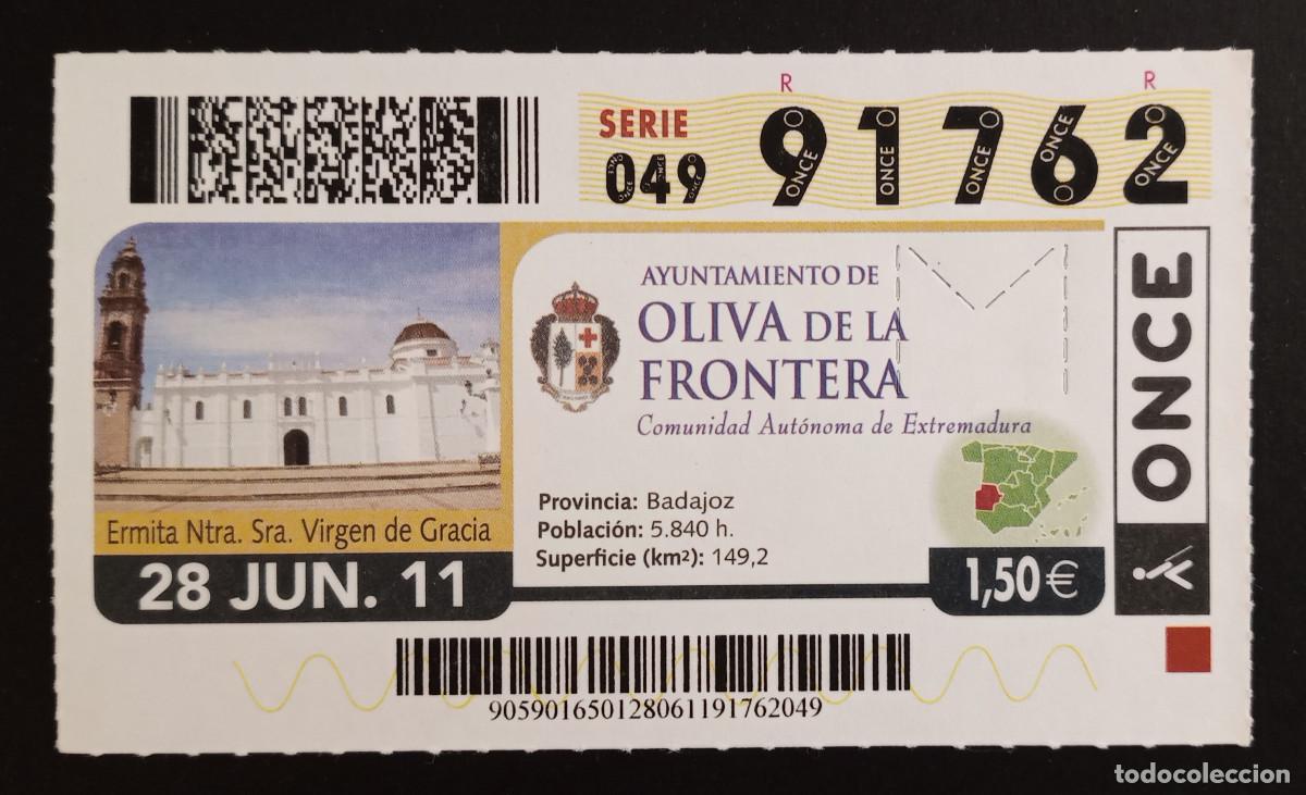 Cupones ONCE: CUP&Oacute;N ONCE - 28-JUNIO-2011 - AYUNTAMIENTO DE OLIVA DE LA FRONTERA