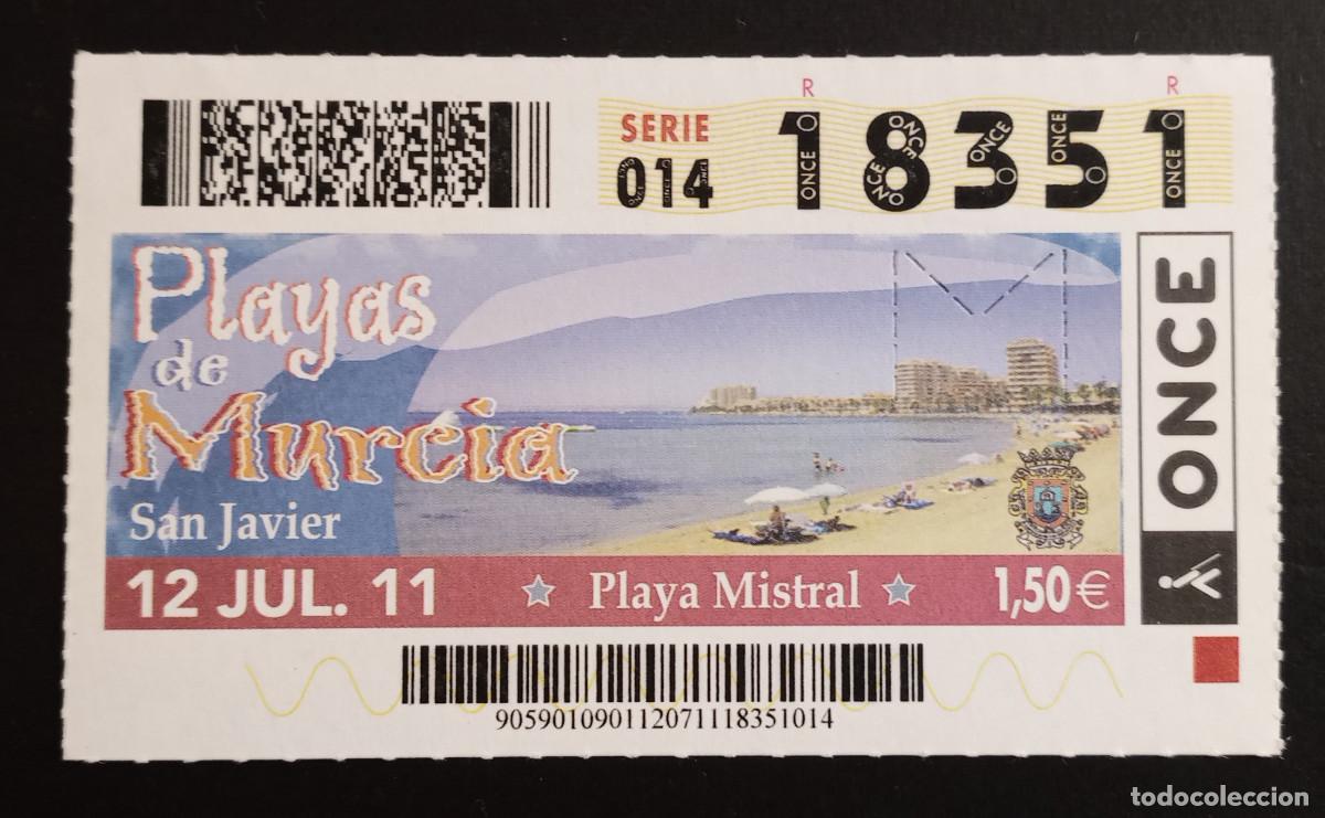 Cupones ONCE: CUP&Oacute;N ONCE - 12-JULIO-2011 - PLAYAS DE MURCIA, PLAYA MISTRAL