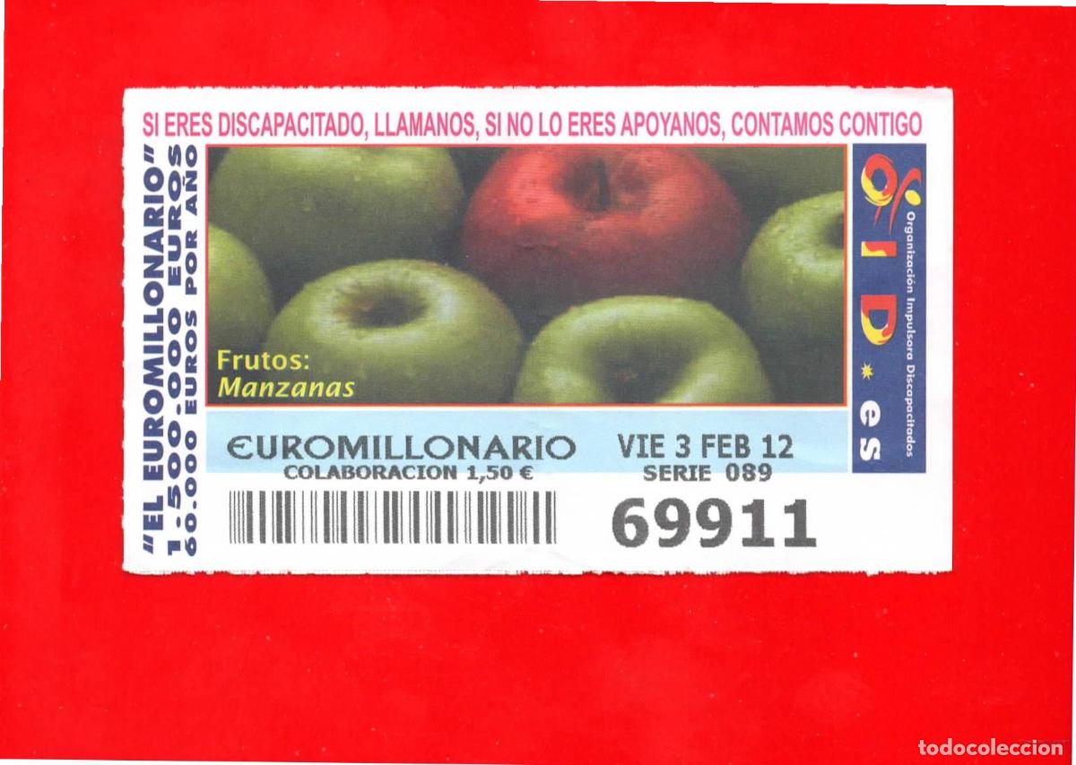 Billets ONCE: Cup&oacute;n OID 03 febrero 2012
