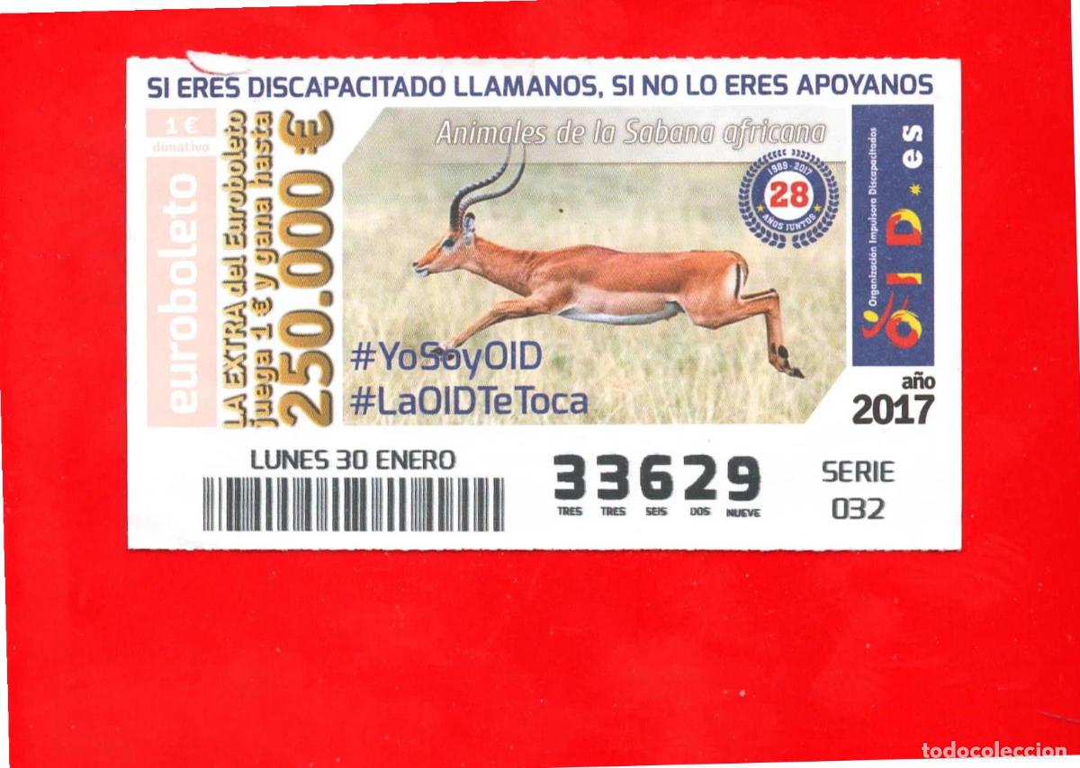 Cupones ONCE: Cup&oacute;n OID 30 enero 2017