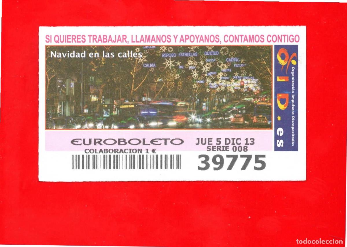 Cupones ONCE: Cup&oacute;n OID 05 diciembre 2013