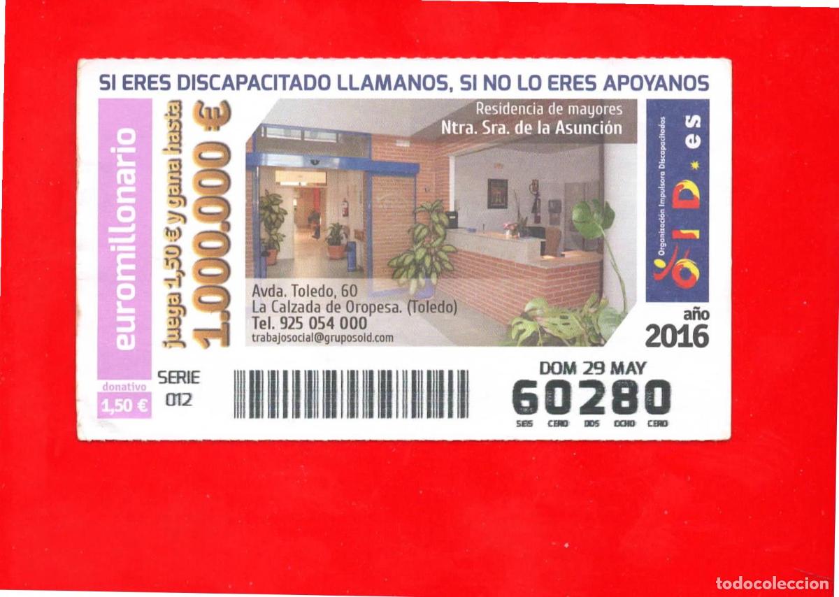 Cupones ONCE: Cup&oacute;n OID 29 mayo 2016