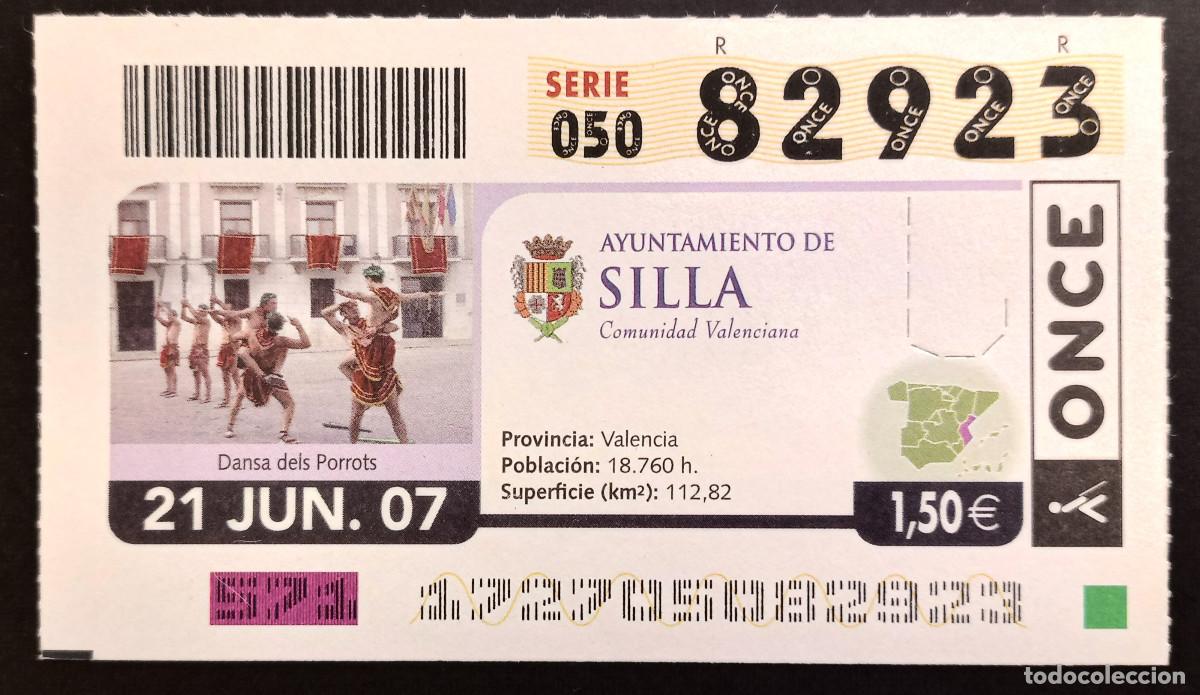 Cupones ONCE: CUP&Oacute;N ONCE - 21-JUNIO-2007 - AYUNTAMIENTO DE SILLA - Foto 1