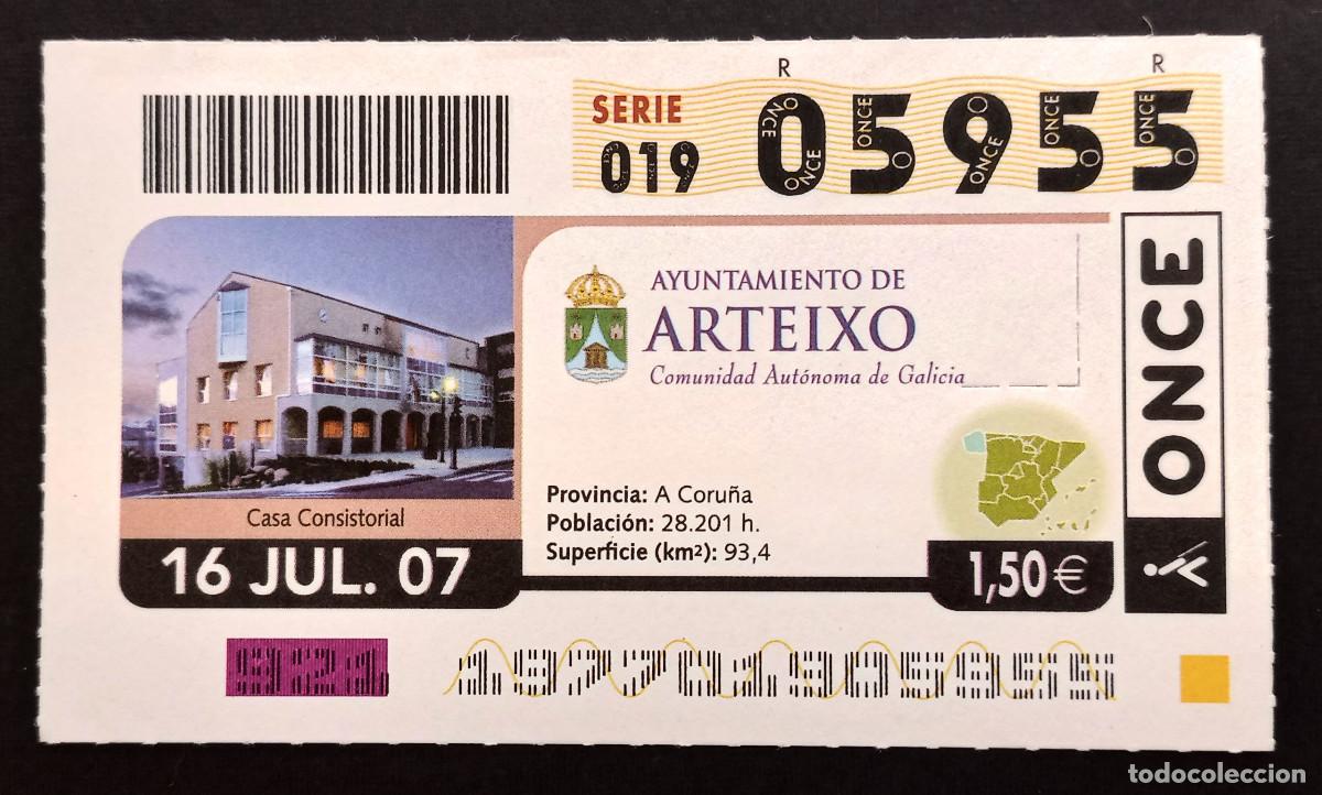 Cupones ONCE: CUP&Oacute;N ONCE - 16-JULIO-2007 - AYUNTAMIENTO DE ARTEIXO