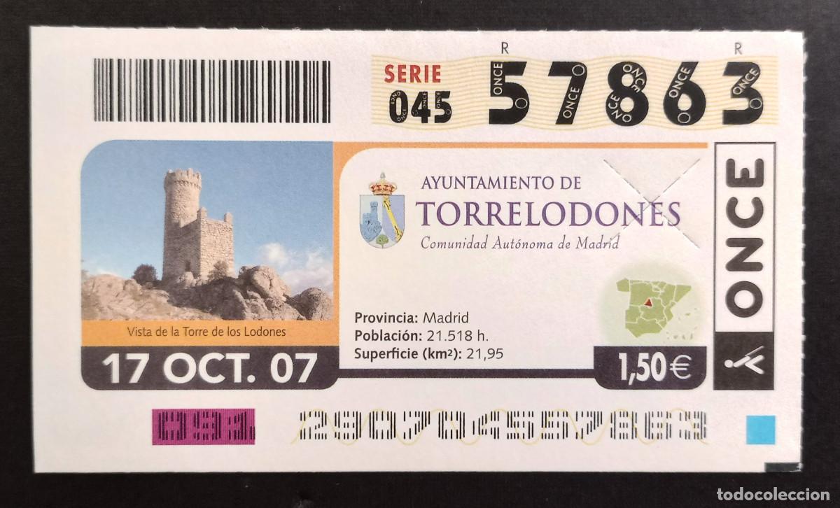 Cupones ONCE: CUP&Oacute;N ONCE - 17-OCTUBRE-2007 - AYUNTAMIENTO DE TORRELODONES