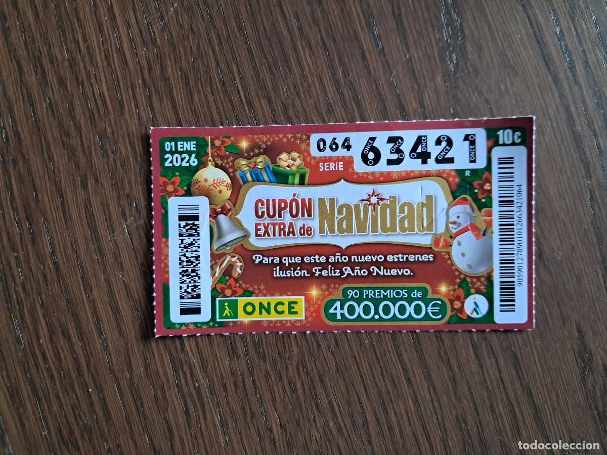 Cupones ONCE: cup&oacute;n extra de navidad once, 01-01-2026, para que en este a&ntilde;o nuevo estrenes ilusi&oacute;n, feliz a&ntilde;o nuev