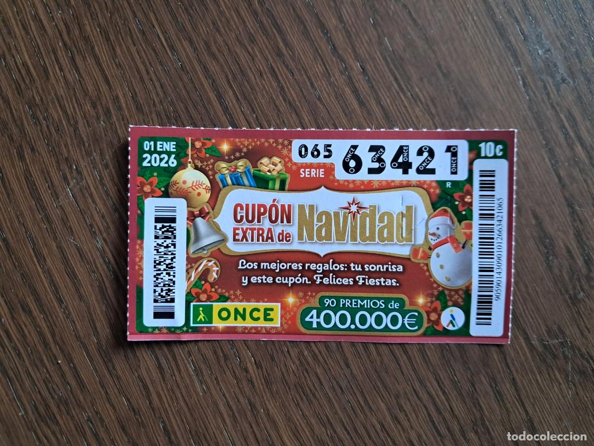 Cupones ONCE: cup&oacute;n extra de navidad once, 01-01-2026, los mejores regalos: tu sonrisa y este cup&oacute;n, felices fiest