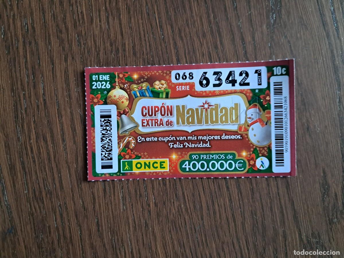 Cupones ONCE: cup&oacute;n extra de navidad once, 01-01-2026, en este cup&oacute;n van mis mejores deseos, feliz navidad.