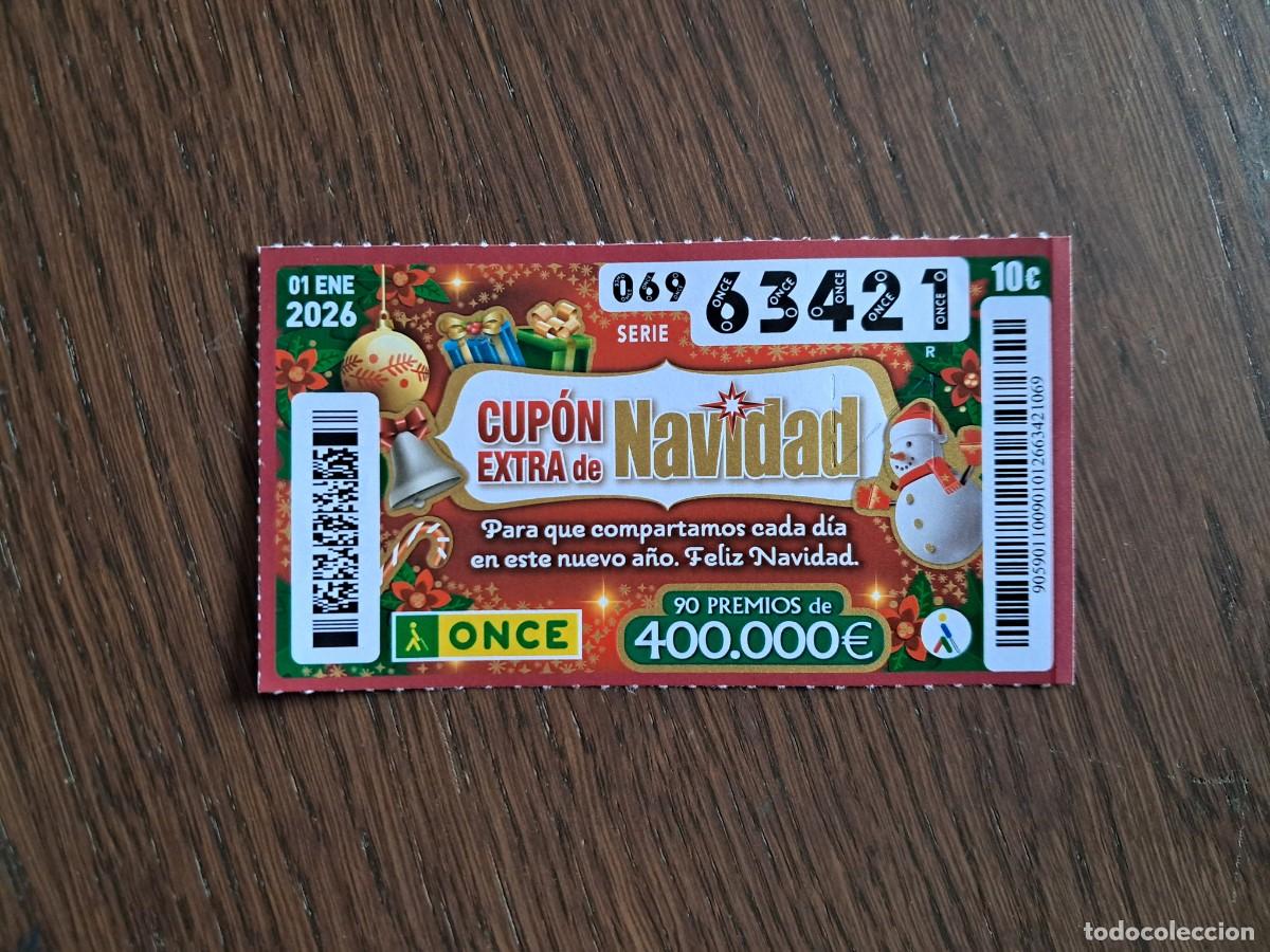 Cupones ONCE: cup&oacute;n extra de navidad once, 01-01-2026, para que compartamos cada d&iacute;a en este nuevo a&ntilde;o ...