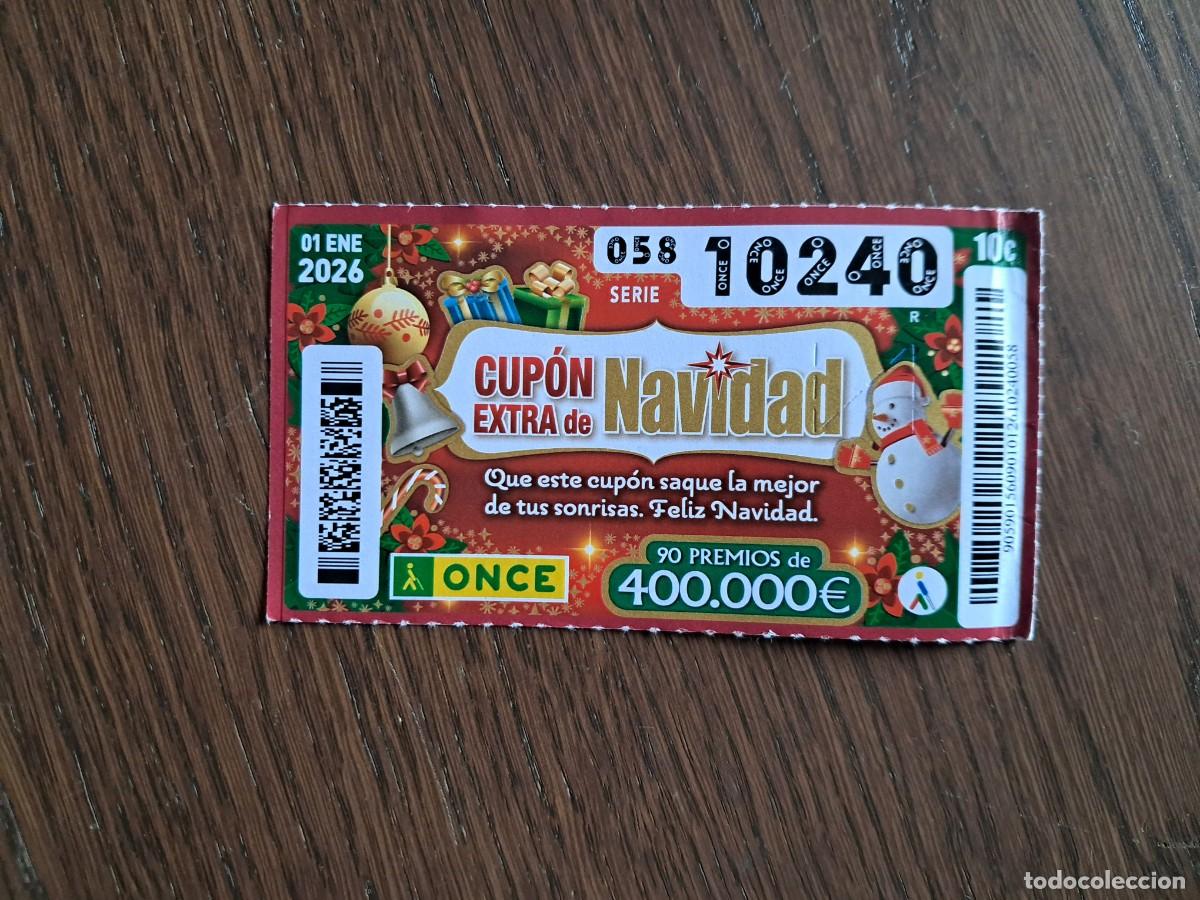 Cupones ONCE: cup&oacute;n extra de navidad once, 01-01-2026, que este cup&oacute;n saque la mejor de tus sonrisas.feliz navidad