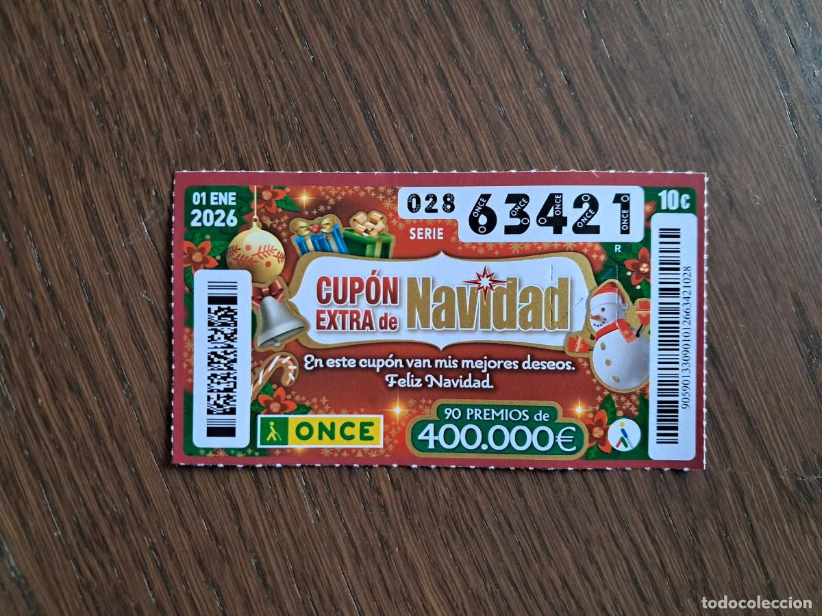 Cupones ONCE: cup&oacute;n extra de navidad once, 01-01-2026, en este cup&oacute;n van mis mejores deseos. feliz navidad